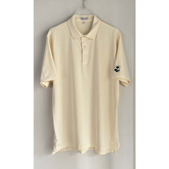 Peter Millar Summer Comfort Polo Shirt Mens Large Ridgemoor Country Club Yellow - Picture 2 of 7